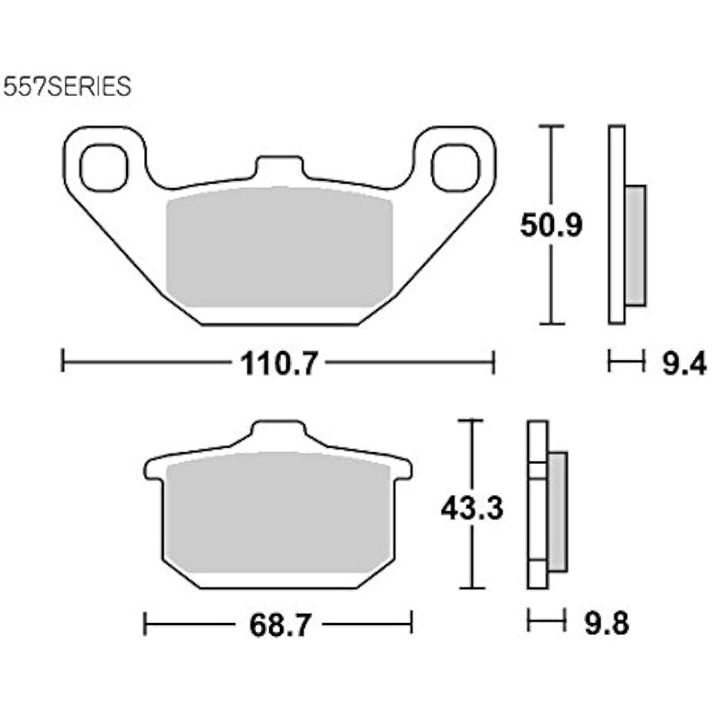 KITACO SBS Brake Pad 557LS Sinter Metal GPZ250R GPZ900R GPZ1000RX Vulcan 1500 777-0557030