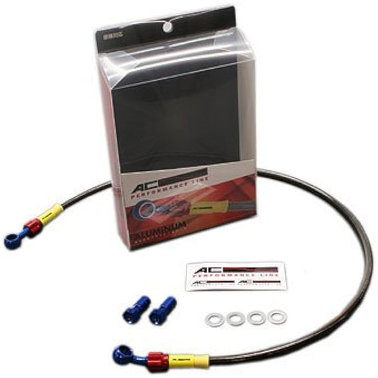 AC Performance Line (AC-PERFORMANCELINE) Brake Hose/Smoked [Socket Blue/Red] [ADDRESS V125/G('05-'09)[K5-K7/GK5-GK9/ZK7-ZK9]] For Front