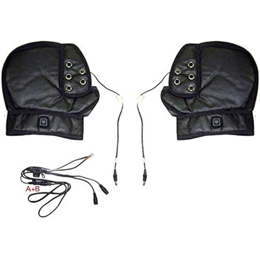 Motorcycle handle cover heater (3-level adjustable electric heater function) with built-in switch for easy installation Cold protection hot handle cover For winter protection, commuting to work or school Electric heated handle cover FS-HC-Heat