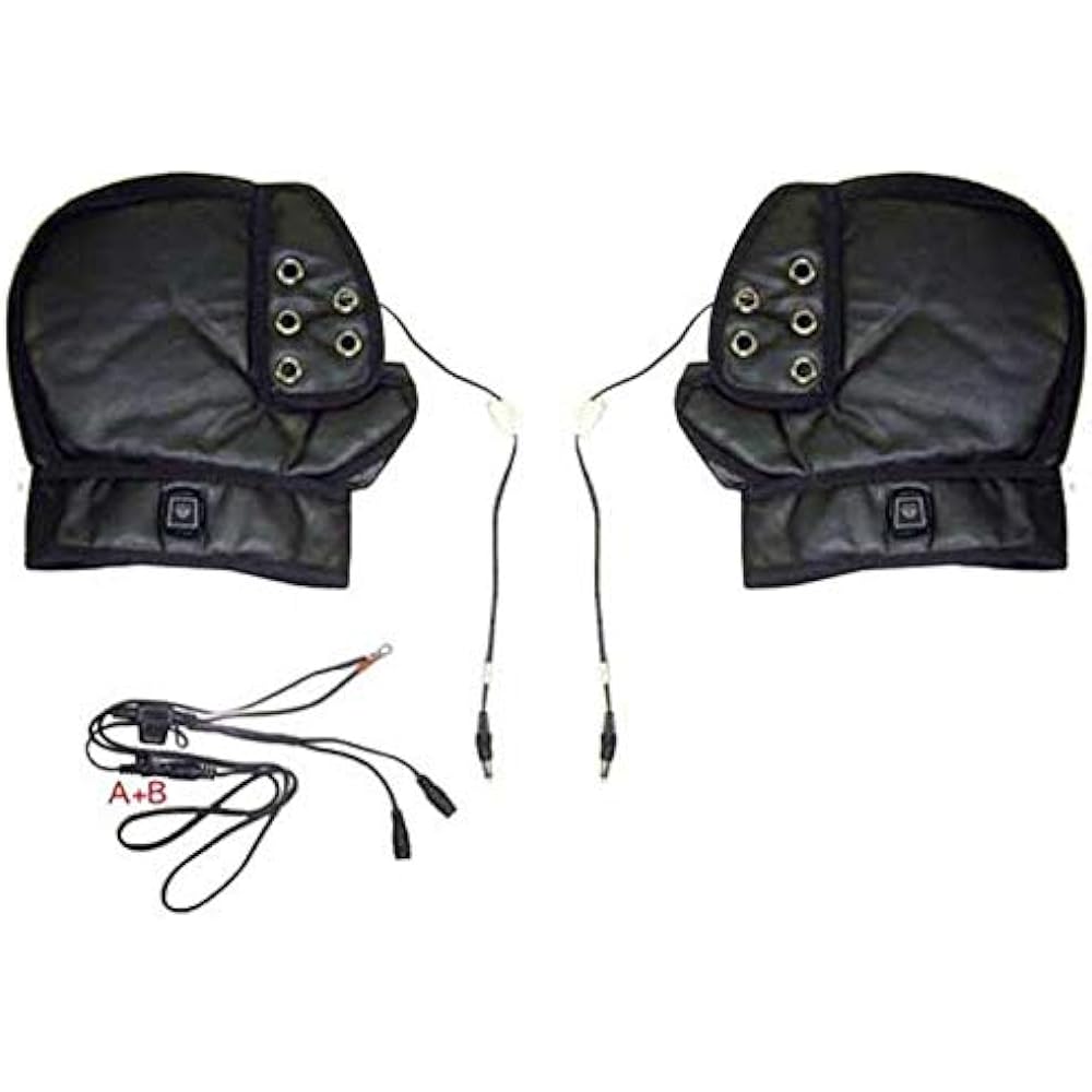 Motorcycle handle cover heater (3-level adjustable electric heater function) with built-in switch for easy installation Cold protection hot handle cover For winter protection, commuting to work or school Electric heated handle cover FS-HC-Heat