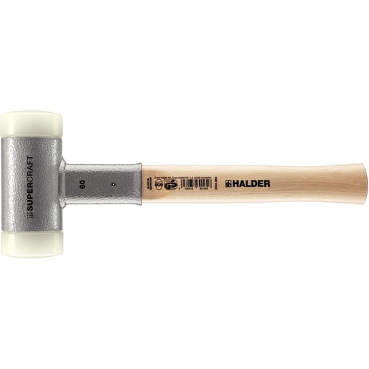 Rohmheld Halder HALDER Shockless Recoilless Super Craft Hammer Hickory Handle Nylon (White) Diameter 60 3366.060