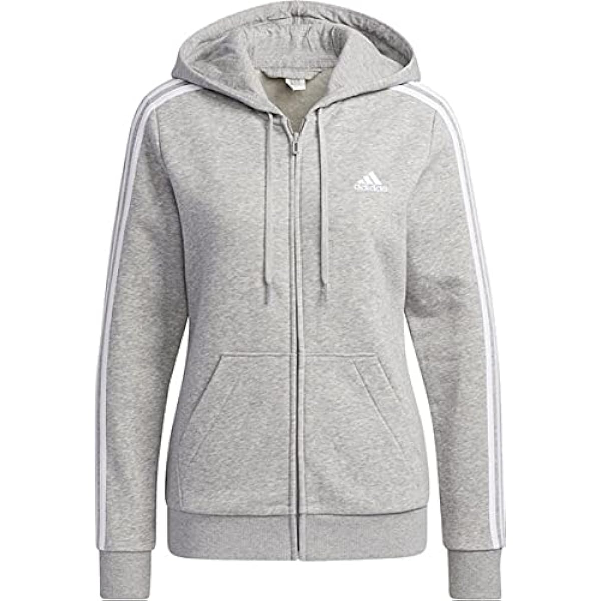 Adidas 28895 Women's Sweat Hoodie Essentials Fleece 3 Stripes Full Zip Hoodie