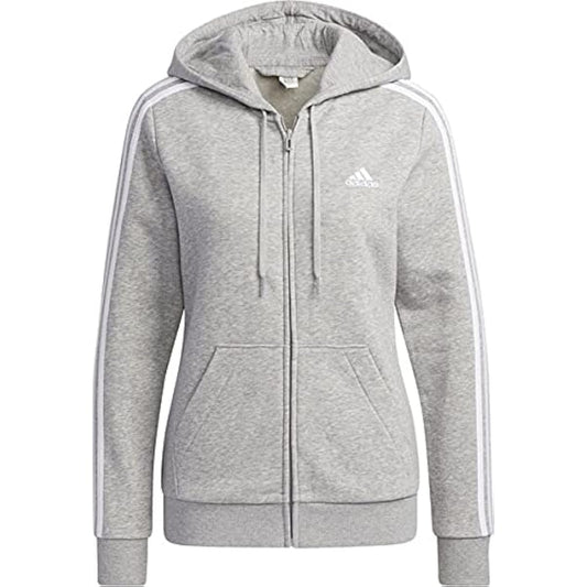 Adidas 28895 Women's Sweat Hoodie Essentials Fleece 3 Stripes Full Zip Hoodie