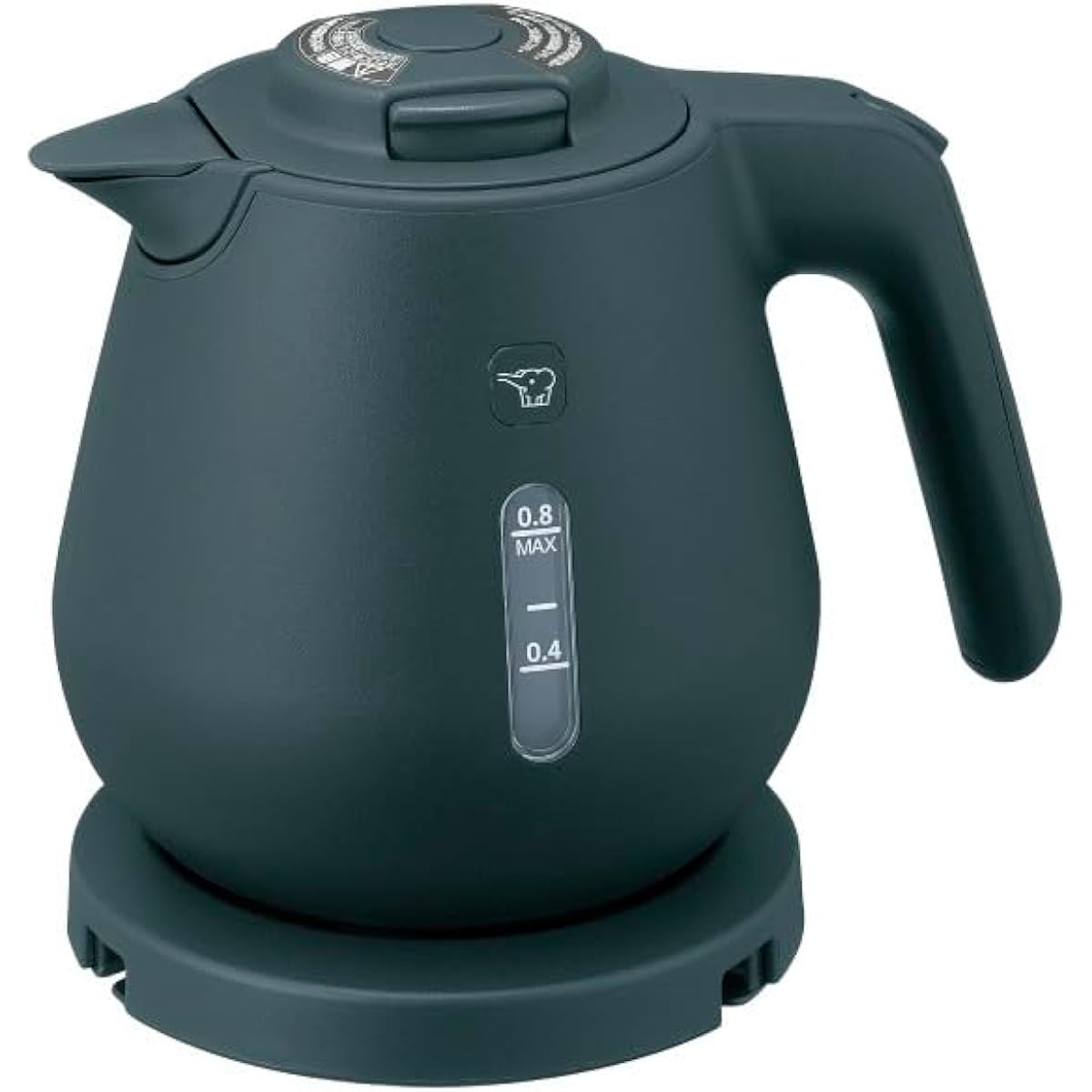 ZOJIRUSHI Zojirushi Electric Kettle 0.8L Compact One cup takes about 60 seconds Safe design Clean Dust Block High Power 1300W Slate Black CK-DB08AM-BM