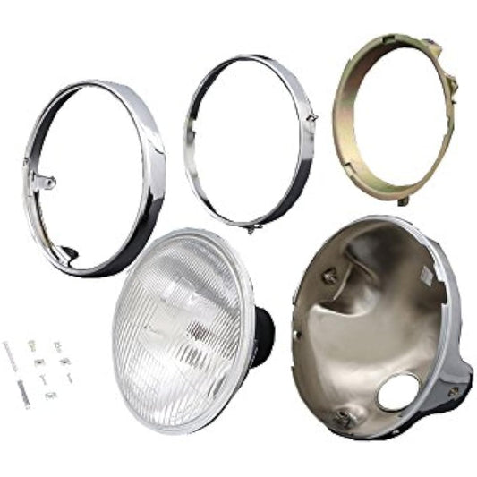 PMC Brightec Headlamp Series Convex Series with Plated Case & Rim 8mm General Purpose Clear Lens 71-0061