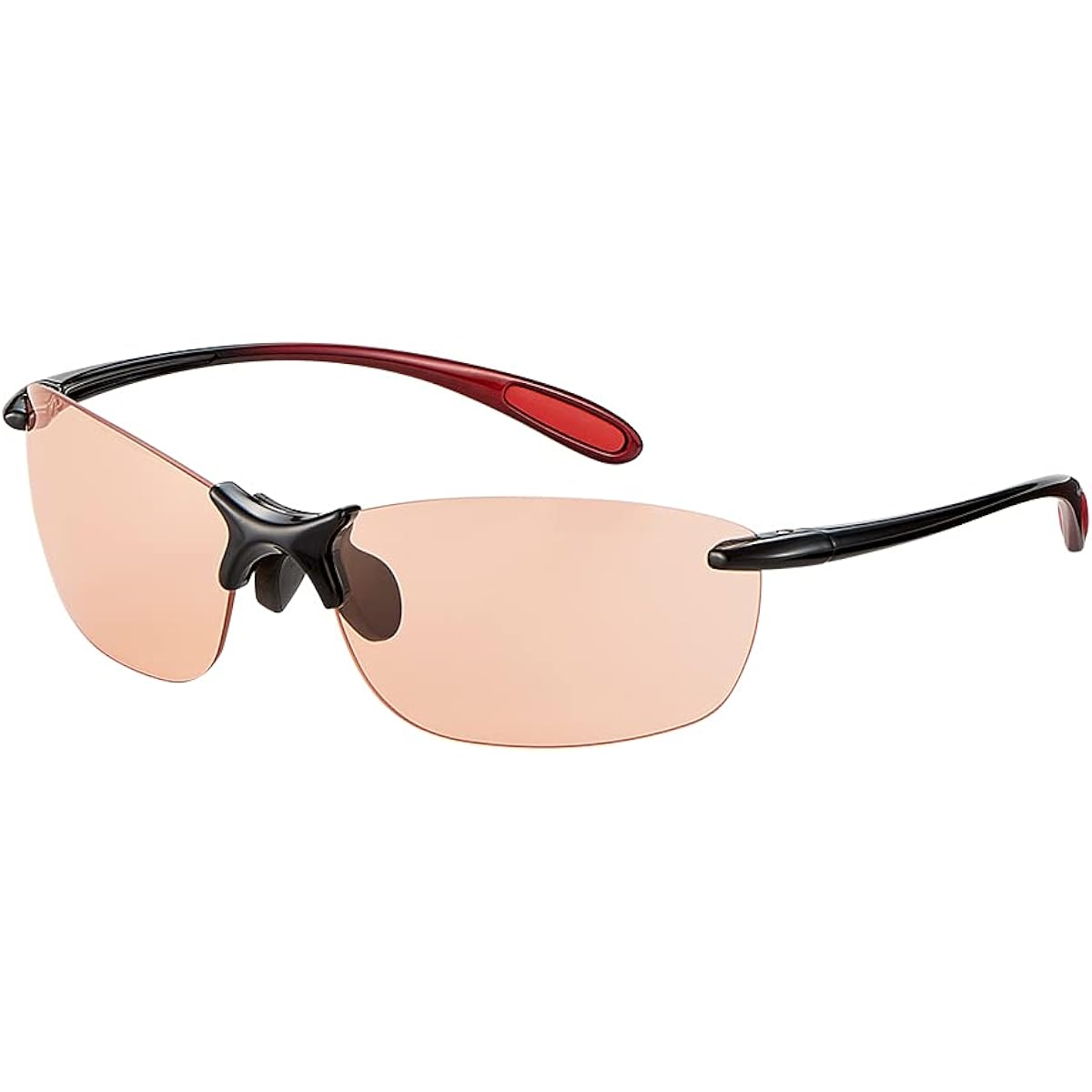 Arco Sunglasses Lightweight 19g Frameless UV Protection 99% Can be hung over glasses Unisex Walking Eye Media Red