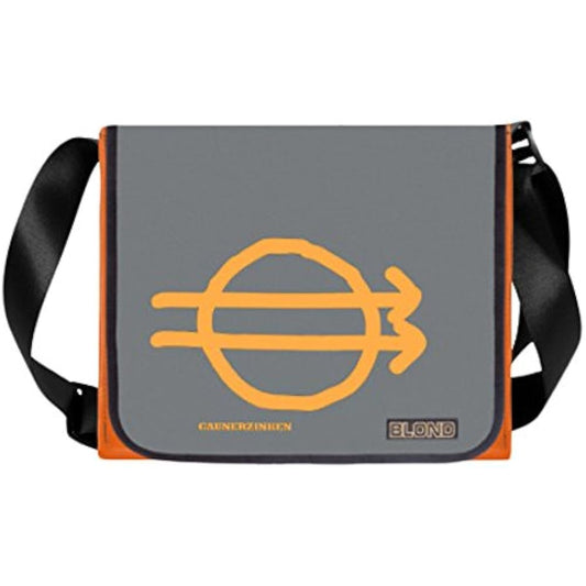 BLOND Shoulder Bag Jib-Top (L size) Compatible with A4 Dress-up bag Gauner Jinken "Meaning = "Leave me now"/Gray" Body/Orange jibset-g4-03-or