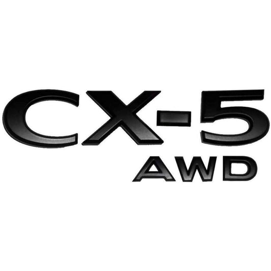 Matte Black CX-5+AWD (KF/Late New Model) Car Name Emblem