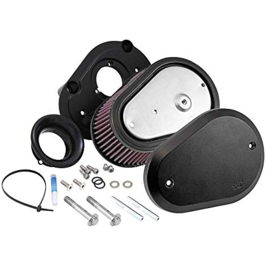 K&N Intake Kit, FLARE Black, SOFTAIL 01-15/DYNA 04-17/TOURING (99-07)