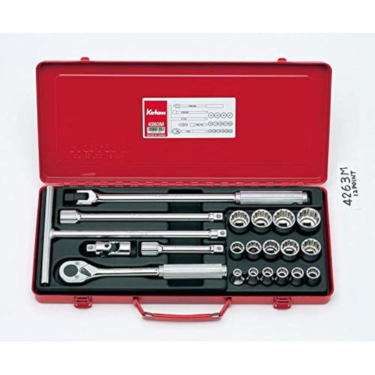 Koken 1/2(12.7mm)SQ. Socket set 21 pieces 4263M