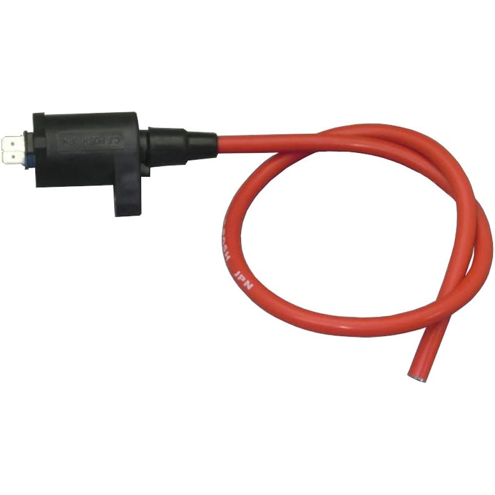 POSH Racing Ignition Coil Black + Speed Pro Twin Code Red No Plug Cap Super Cub 50/70/90 851014-04