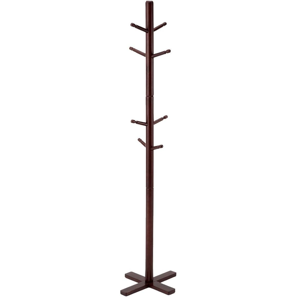 Market Pole Hanger Width 42x Depth 42x Height 175cm Dark Brown Natural Wood H-2220DBR