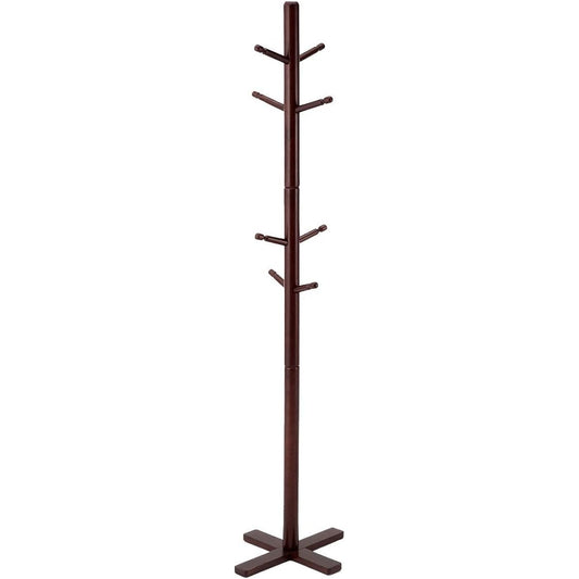 Market Pole Hanger Width 42x Depth 42x Height 175cm Dark Brown Natural Wood H-2220DBR