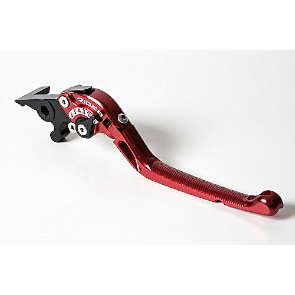 RIDEA Foldable Adjustable Brake Lever Red x Titanium [LV1-FL-RR023-RD] (CBR400R/400X/CB400F)(CBR250R/ABS)(MSX125GROM)