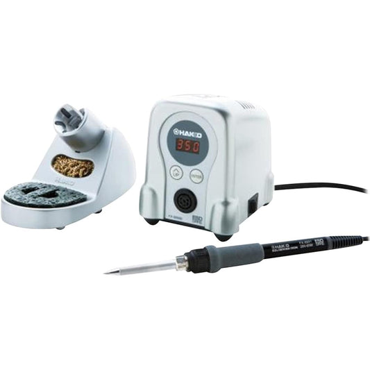 HAKKO Digital Temperature Control Soldering Iron Station Type Silver 2-Pole Grounding Plug FX888D-01SV