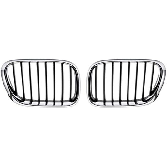 PARTS N GO 2000-2003 X5 Driver & passenger side chrome black grill set -51138402645 BM1200152