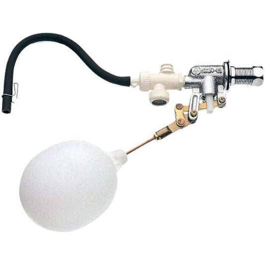SANEI Toilet Parts Ball Tap with Auxiliary Water Pipe, No Hand Wash, For Siphon Type PJ1/2 V45-X-13
