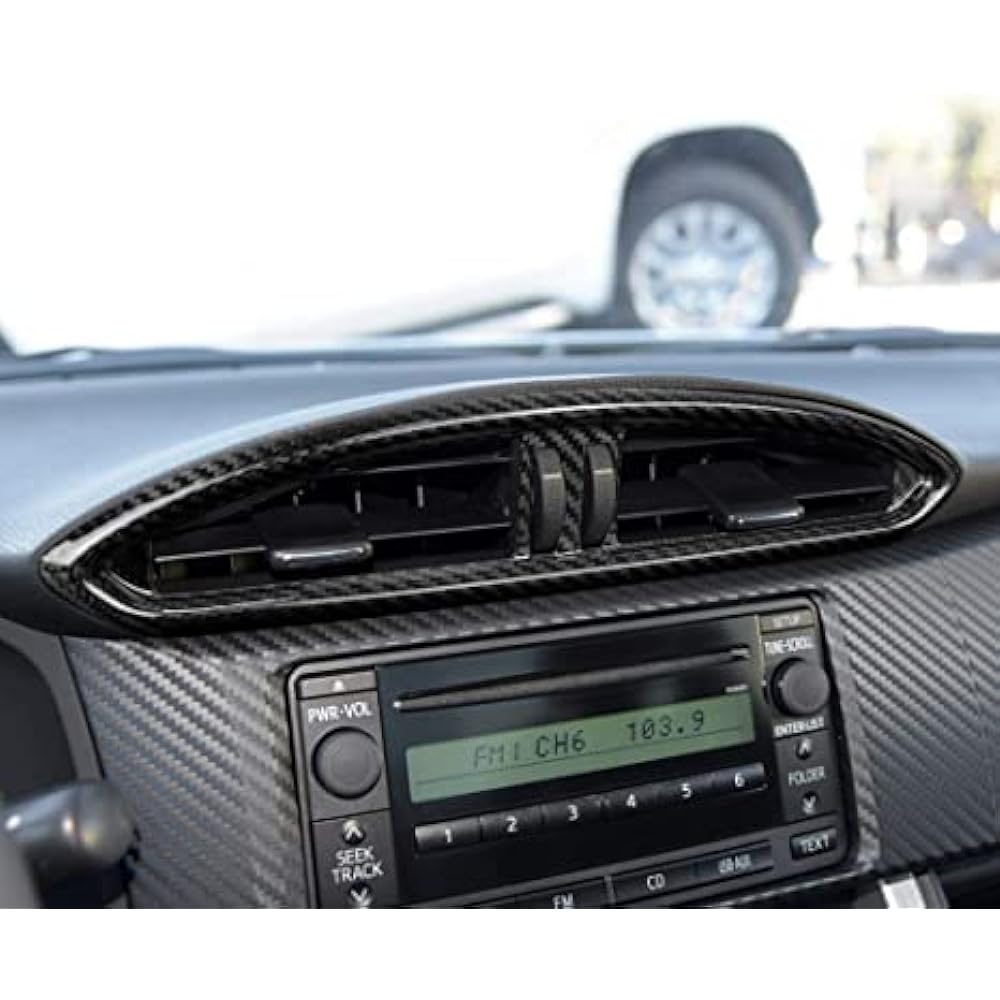 AIRSPEED For Subaru BRZ ZC6/Toyota 86 ZN6 Central Control Air Conditioner Vent Outlet Decoration Sticker Cover Trim for 2013-2020 Accessories Interior Parts (Black)