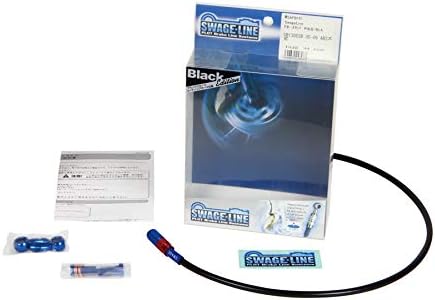 Swage-Line Brake Hose Kit Front Aluminum Gold & Blue/Black Hose DIO110(15) PAFB0013