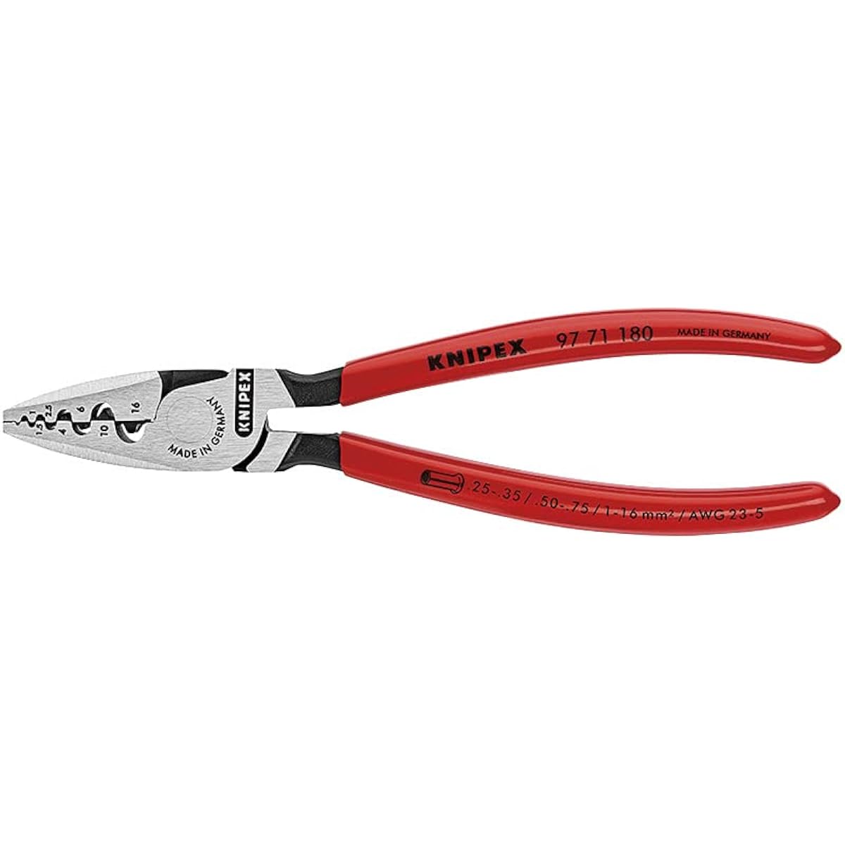 KNIPEX 9771-180 Crimping pliers for end sleeves (SB)