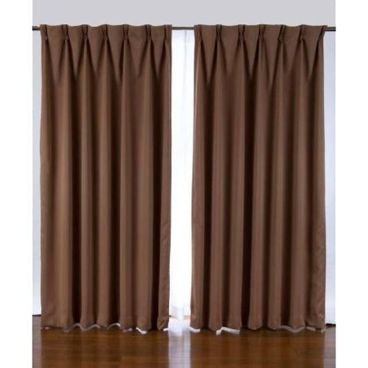 1st grade blackout curtains and insulation mirror lace, 4 pieces, brown, width 150 x length 230 (228)