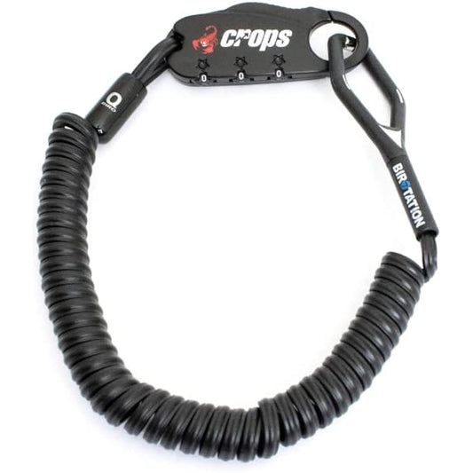 Crops Shape Memory Cable Bicycle Lock Q-BIRO | 2mm Double x 1800mm 3 Digit Dial CP-SPD04-BR-01 (Black)