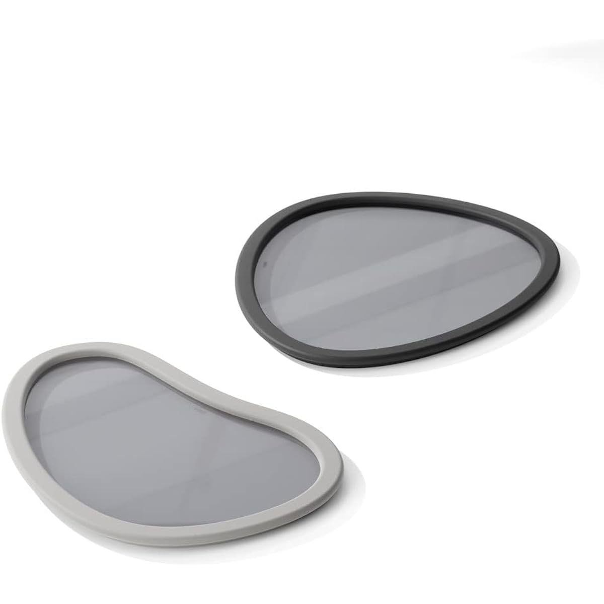 [Official] Umbra Serving Tray Non-slip Rubber Serving Tray Charcoal/Gray Set of 2 HUB 210180151202