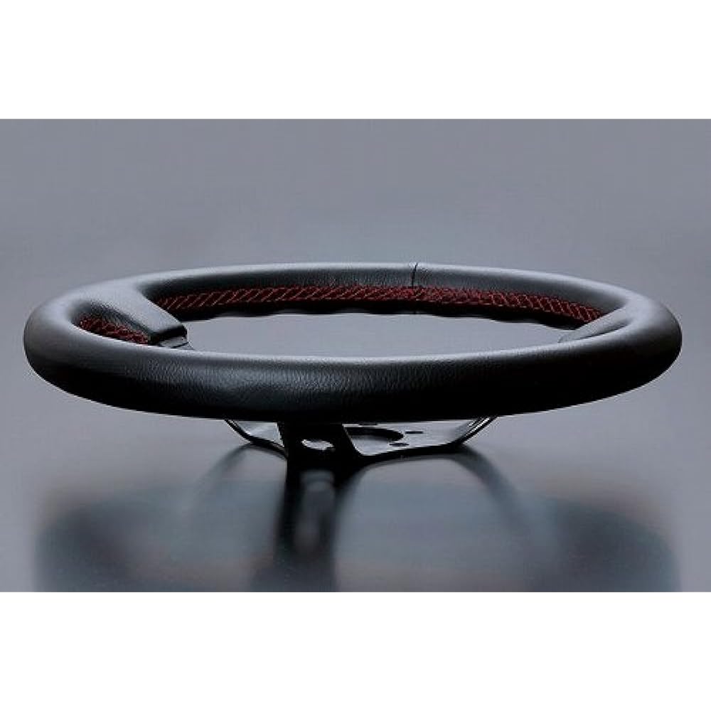 fortune DEEP70 PVC Leather Steering 33? Red Stitch