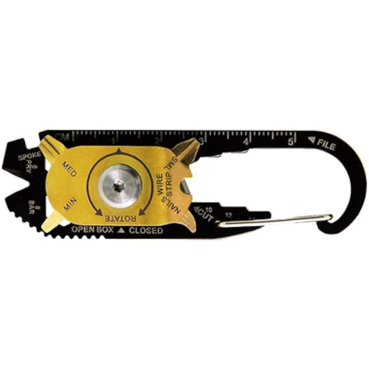 True Utility TRUE UTILITY FIXR20in1 Fixer 20in1 Key Ring Tool Climbing Outdoor Trail Accessory .14627