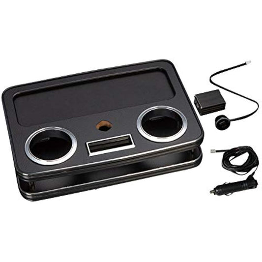 Second 200 series Hiace 2/4WD (front 3-seater not available) Second center drink holder with Rim USB holder V3 Piano black finish G22-203