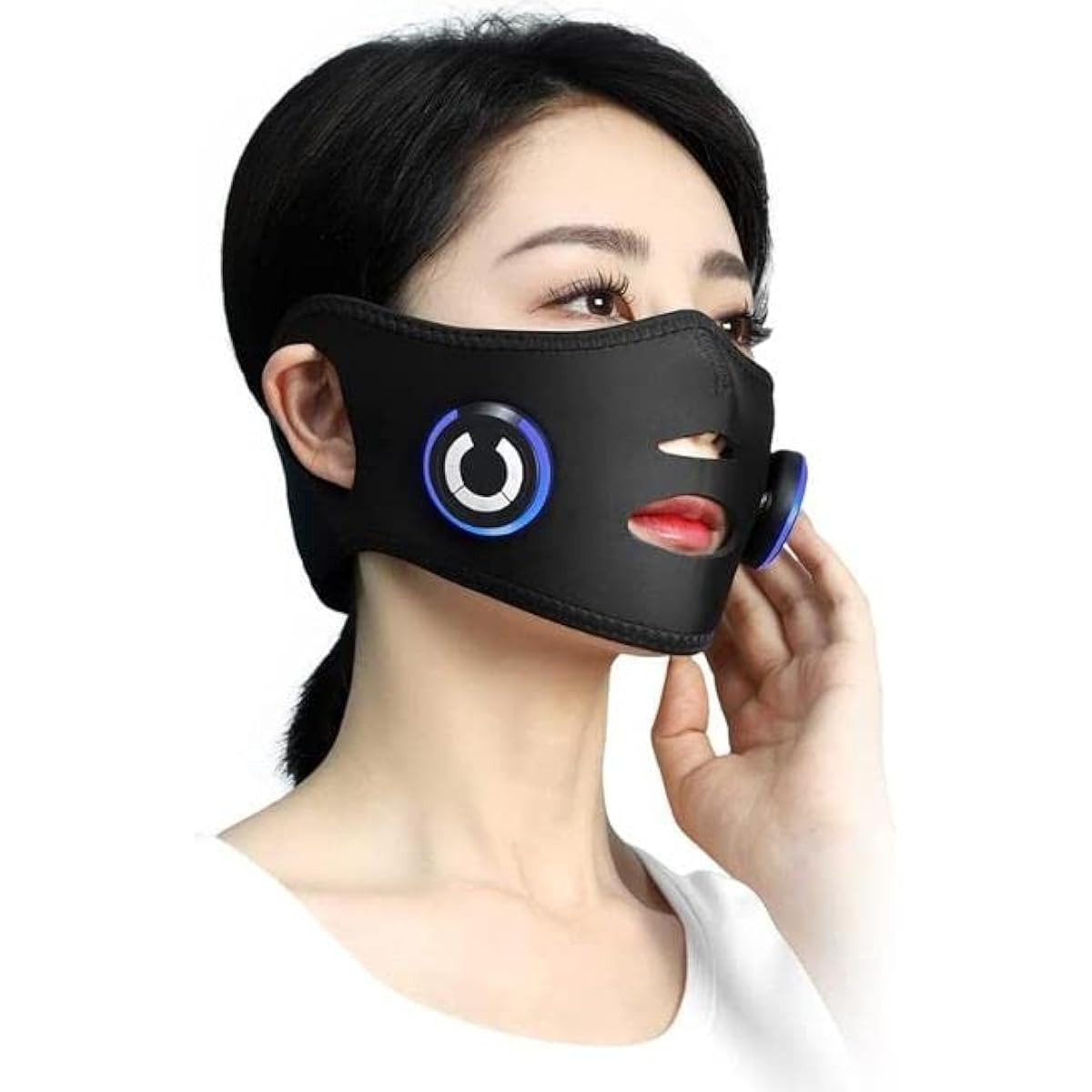 sumiren V Face Facial Beauty Device EMS Facial Beauty Belt Ace Belt Eye Tape Goods Sauna Mask 2 Types Modes 10 Levels Home Esthetics V Face Belt Unisex USB Rechargeable High Elasticity Breathable Birthday Gift Popular Instruction Manual Included