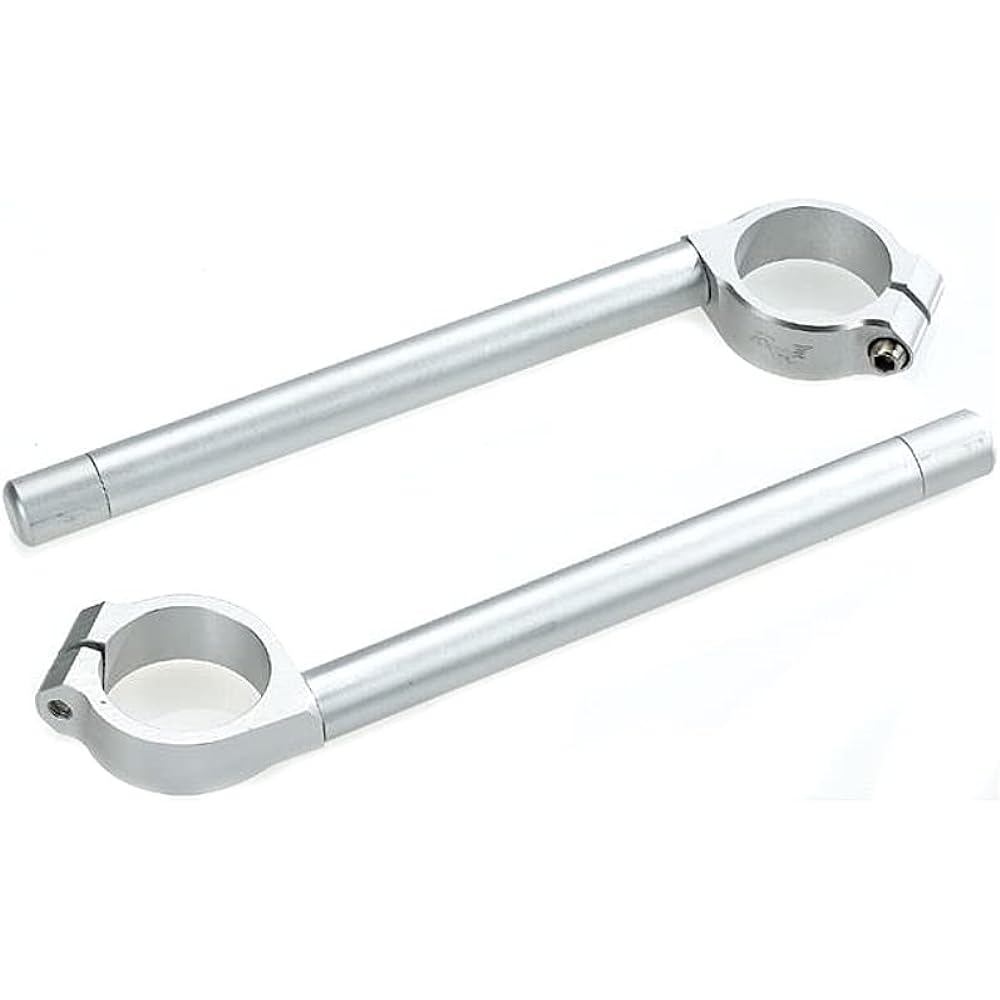 Robby Moto Engineering Aluminum Separate Handle Standard Model Clamp Diameter 46mm Handle Hanging Angle 5 Degrees Silver