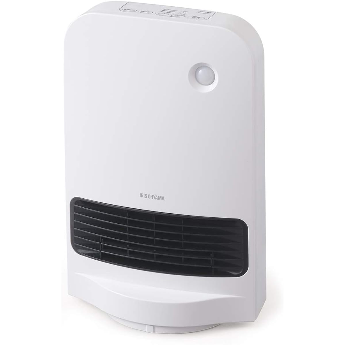 Iris Ohyama Heater Ceramic Fan Heater with Motion Sensor, Power Saving, Energy Saving, Large Air Volume, Oscillating Type, 1200W, Fall Off Function, Fast Heating, Small, Compact, Prevents forgetting to turn off JCH-12TDSW1-W White