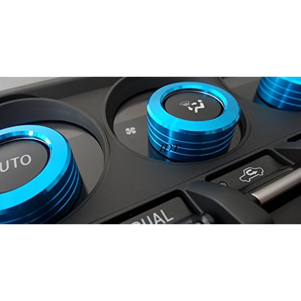 Toyota 86 BRZ Blue Air Conditioner Dial Cover Garnish Dial Ring Knob Set of 3 with Mini Waist