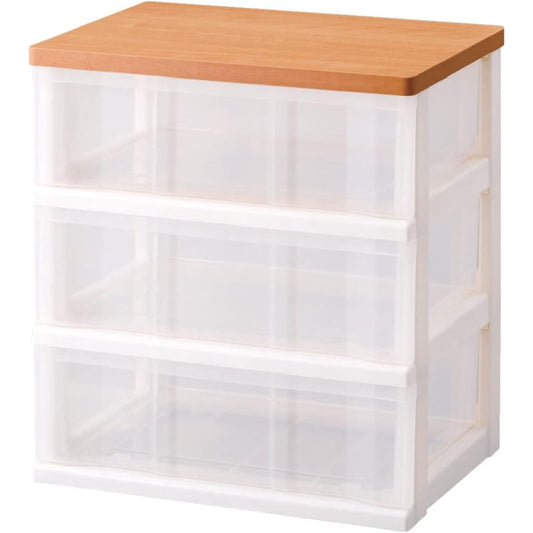 Tenma Closet Storage Wooden Top Stocker for Closets 5503 Tiers Clear Maple Width 55 x Depth 40 x Height 60cm