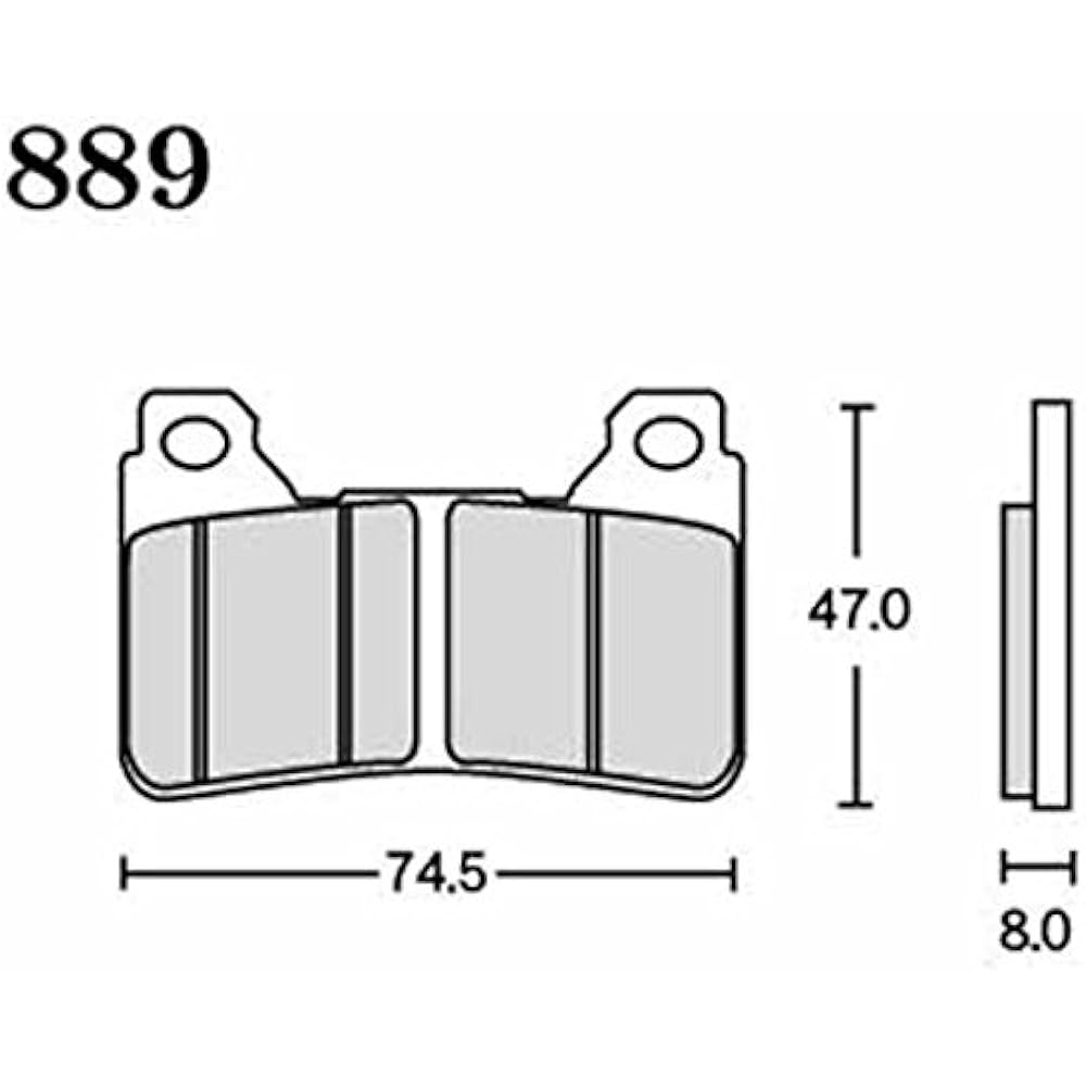 RK Brake Pad Mega Alloy HONDA:CBR1000RR '04/'05 [TOKIKO 4PC] (Front) etc. Motorcycle Motorcycle 889MA-X