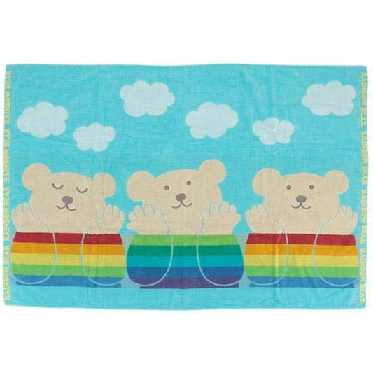 Rainbow Bear Large Bath Towel Days 3 (Saxophone) Towel Kit Imabari Towel
