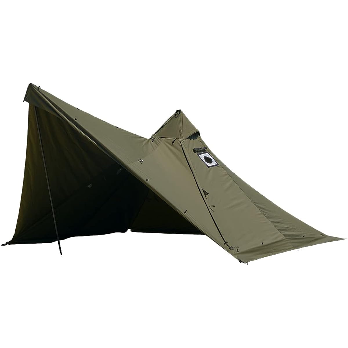 WAQ Alpha TC SOLO DX Solo Tent Duo Tent 1-2 Person Solo Tent Shelter Tipi Tent All Seasons With Chimney Hole Lid Matapole One Pole Tipi Tent Skirt