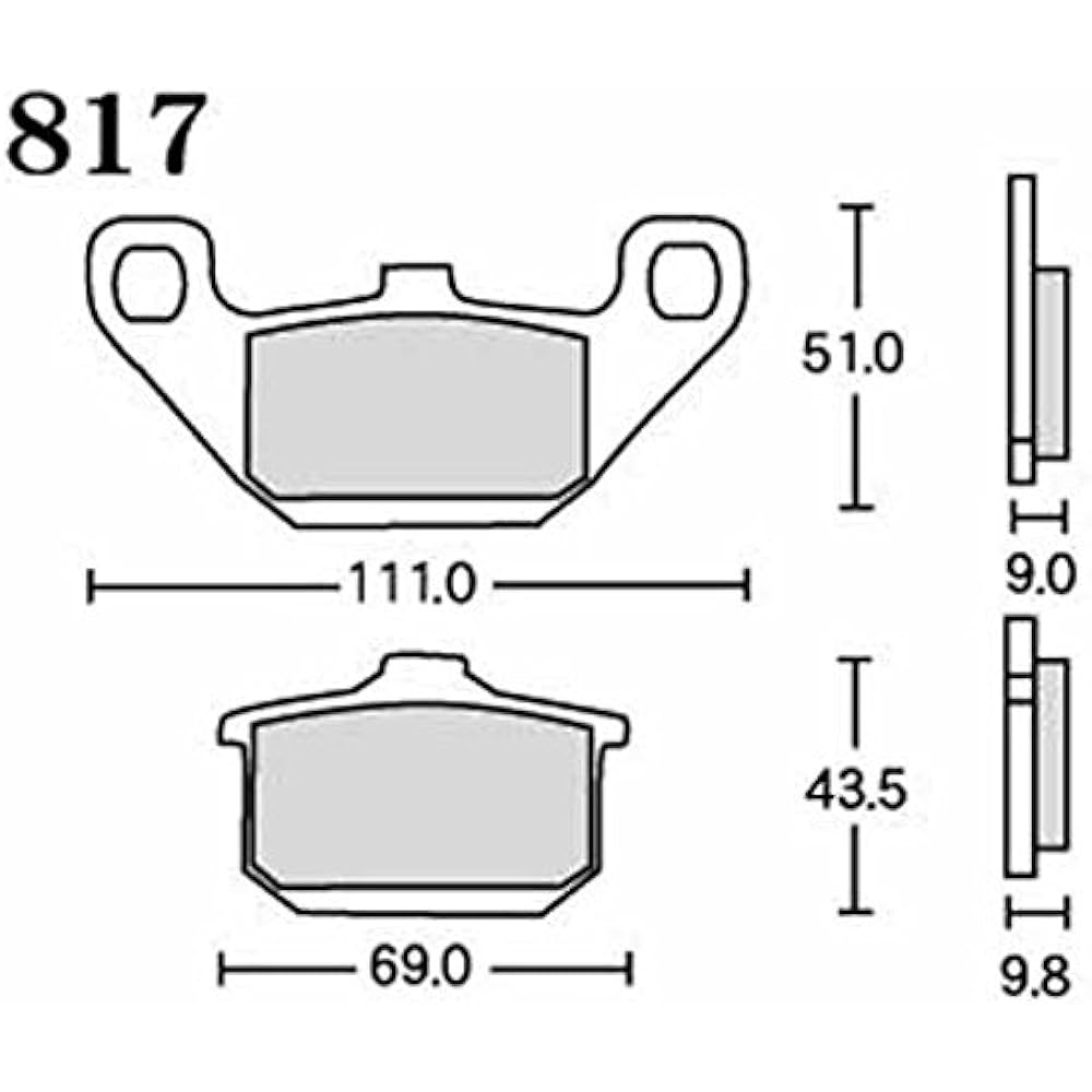 RK Brake Pad FINE ALLOY KAWASAKI:GPZ900R~A6(F・R) etc. for Motorcycles and Motorcycles 817FA55
