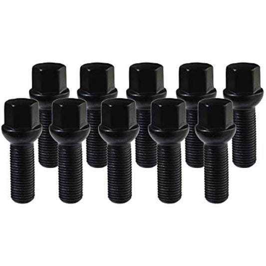 Volkswagen/Audi [R13 M14 x 1.5] [40mm] Long Bolt Wheel Bolt Black Set of 10