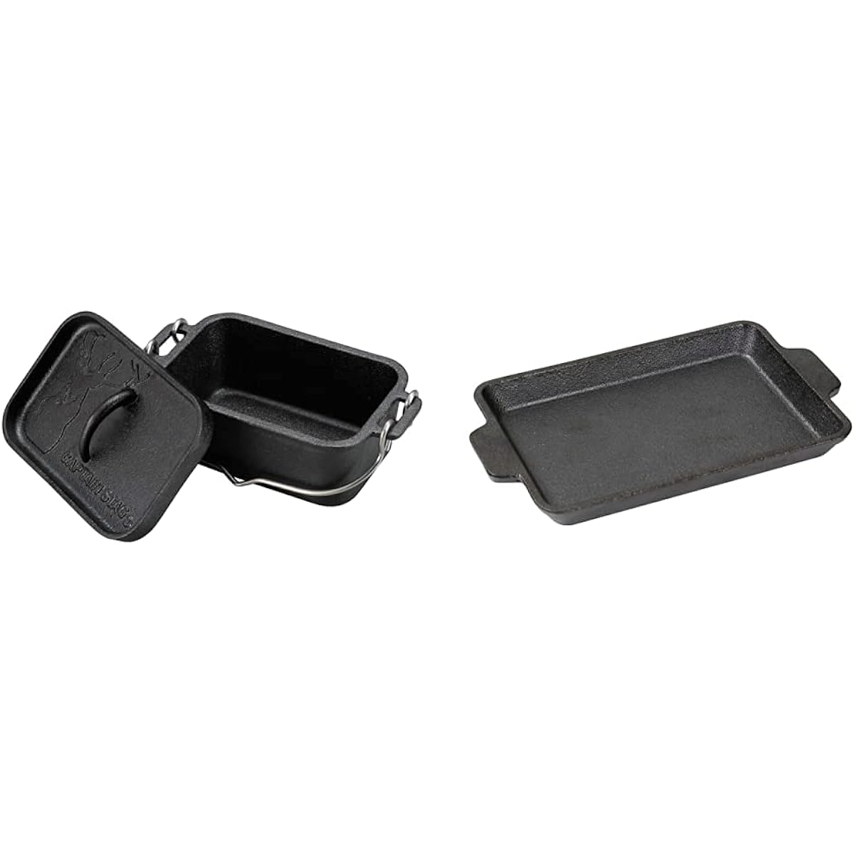 Captain Stag (CAPTAIN STAG) Dutch Oven Cast Iron Square Dutch Oven No Seasoning Required UG-3062 / UG-3063