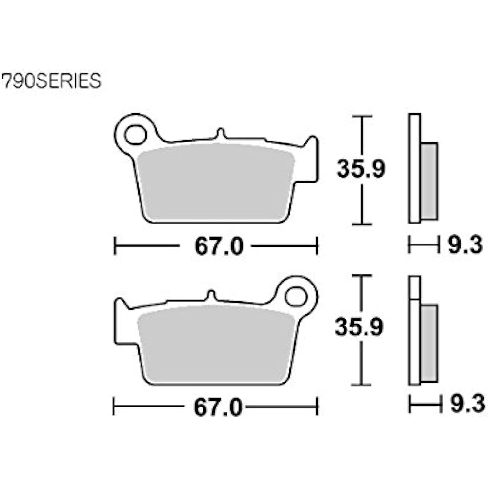 KITACO SBS Brake Pad 790SI Sinter Metal WR250X WR250R WR450F RM-Z250 RM-Z450 KX250F KX450F Aprilia Beta Bimota Fusabel Sherco TM etc. 777-0790070