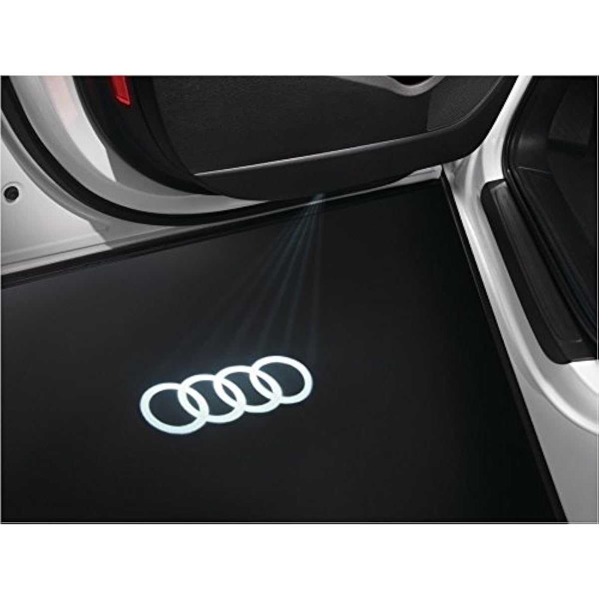 Audi Genuine Audi Ring Logo LED Projector Curtain Lamp Narrow