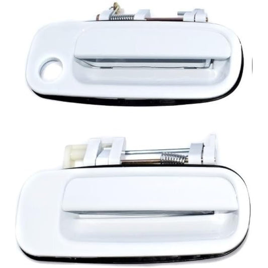 Car Parts White Outside Door Handle Front Right Right left 69230-33010 & 69240-33010 Toyota Kamuri 1992 1995 1995 1995 Car Parts (Color: FL RL 2 Left Pair)