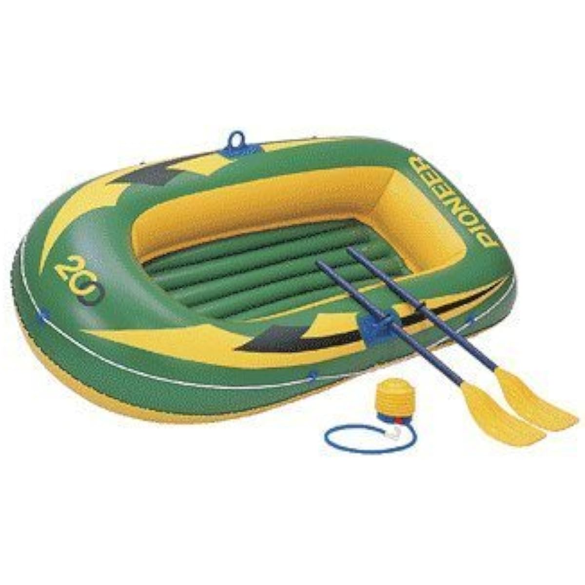 Great for both sea and river! NEW two-man boat set with 2 oars and 1 foot pump