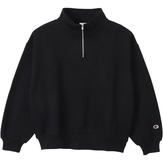 [Champion] Sweatshirt Long Sleeve One Point Logo Half Zip Sweatshirt Women's Basic CWSY011Z