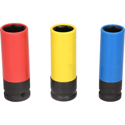 KS Tools 1/2" Impact Socket Set for Aluminum Rim 17/19/21mm 3 Pieces BT691005