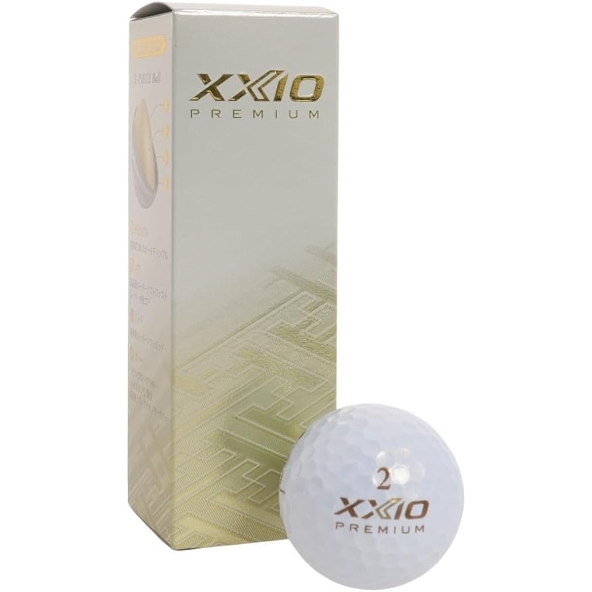 DUNLOP XXIO (XXIO) XXIO Premium 8 Golf Ball 3 Pieces XN PRM8 GLD 22 (Gold/FF/Men's)