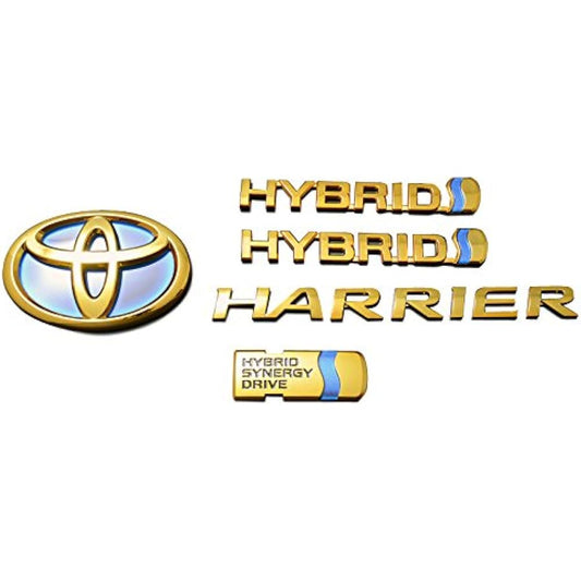 65 Series Harrier Hybrid Gold Emblem Rear 5 Piece Set GLC
