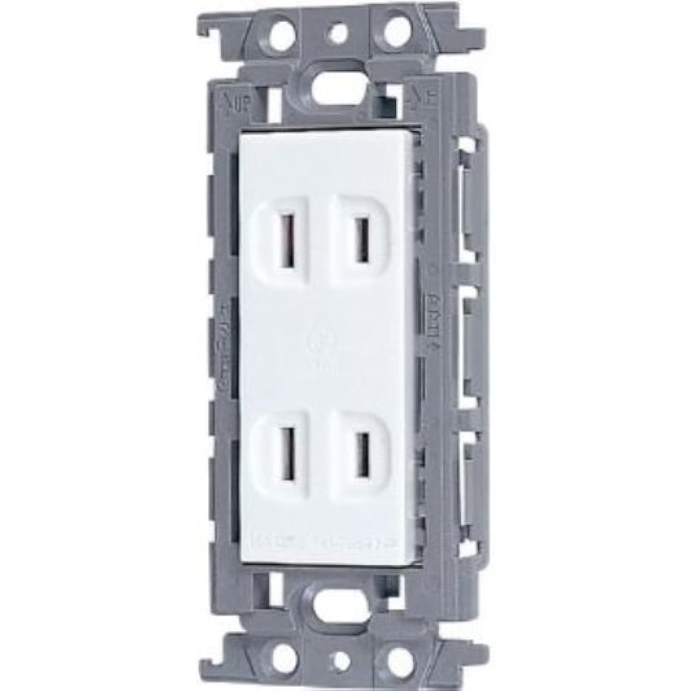 Panasonic Cosmo Series Wide 21 Embedded Double Outlet with Insulation Frame White WTF15024WK 10 Pieces